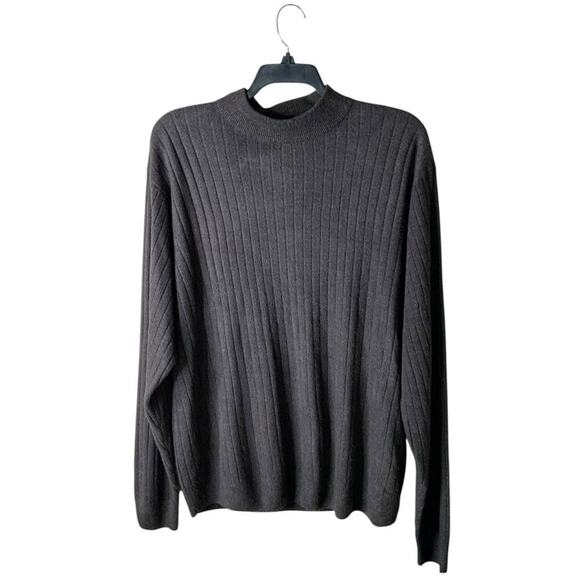 Geoffrey Beene Vintage Sweater Mens XXL Long Sleeve Mock Stretch Acrylic Knit - Picture 2 of 5